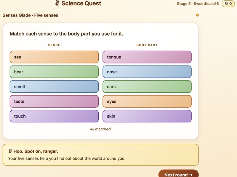 Science Quest — screenshot