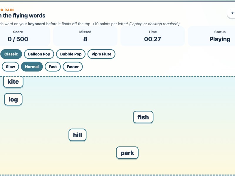 Word Rain — screenshot