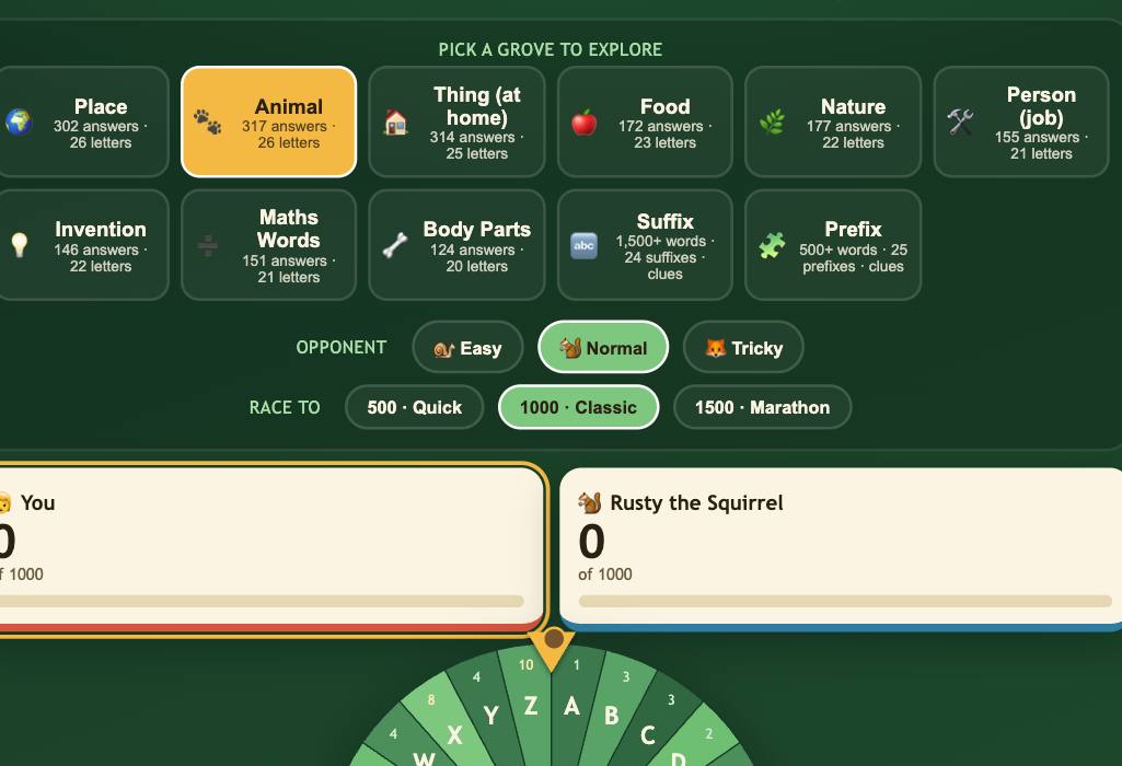 Word Wheel — screenshot
